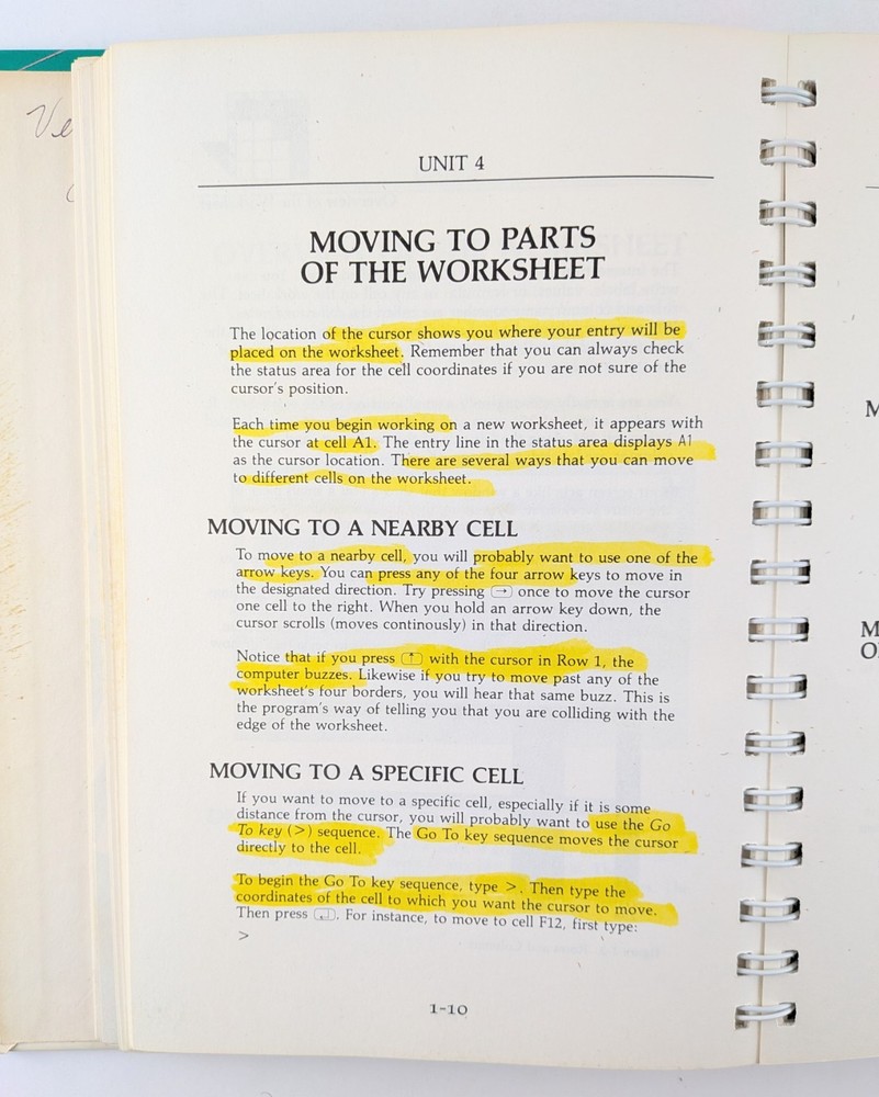 FlashCalc User Manual For IBM (1984) VisiCorp, Vintage Spreadsheet Software