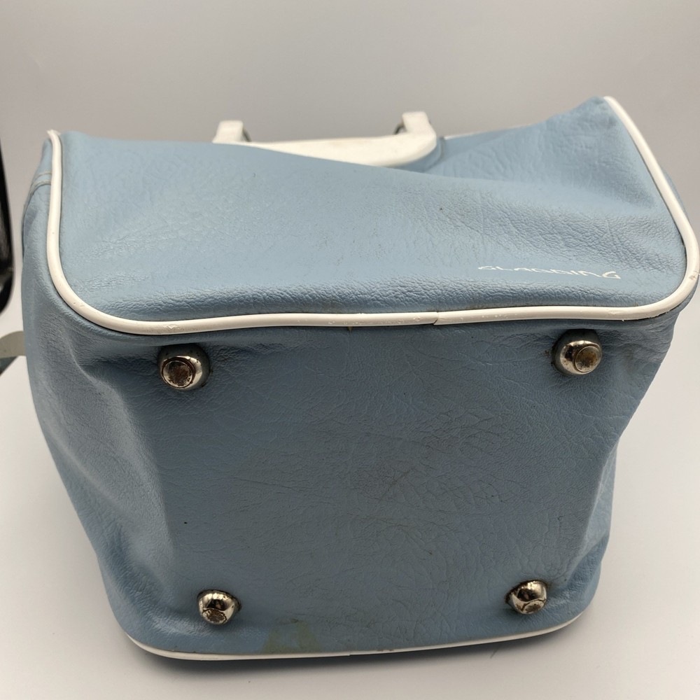 Gladding Bowling Ball Bag Light Blue VTG Carry Handles Storage