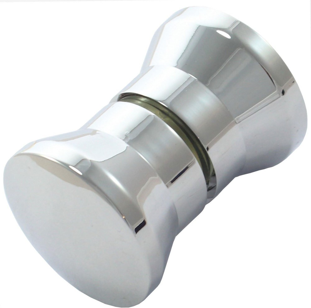 Shower Door knob Handle, 2 Pairs Round Chrome Glass Handle Pull Xt-02ls