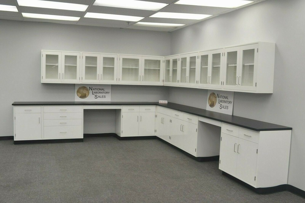 28' BASE 24' WALL Laboratory L Cabinet Group & Countertops / E1-190