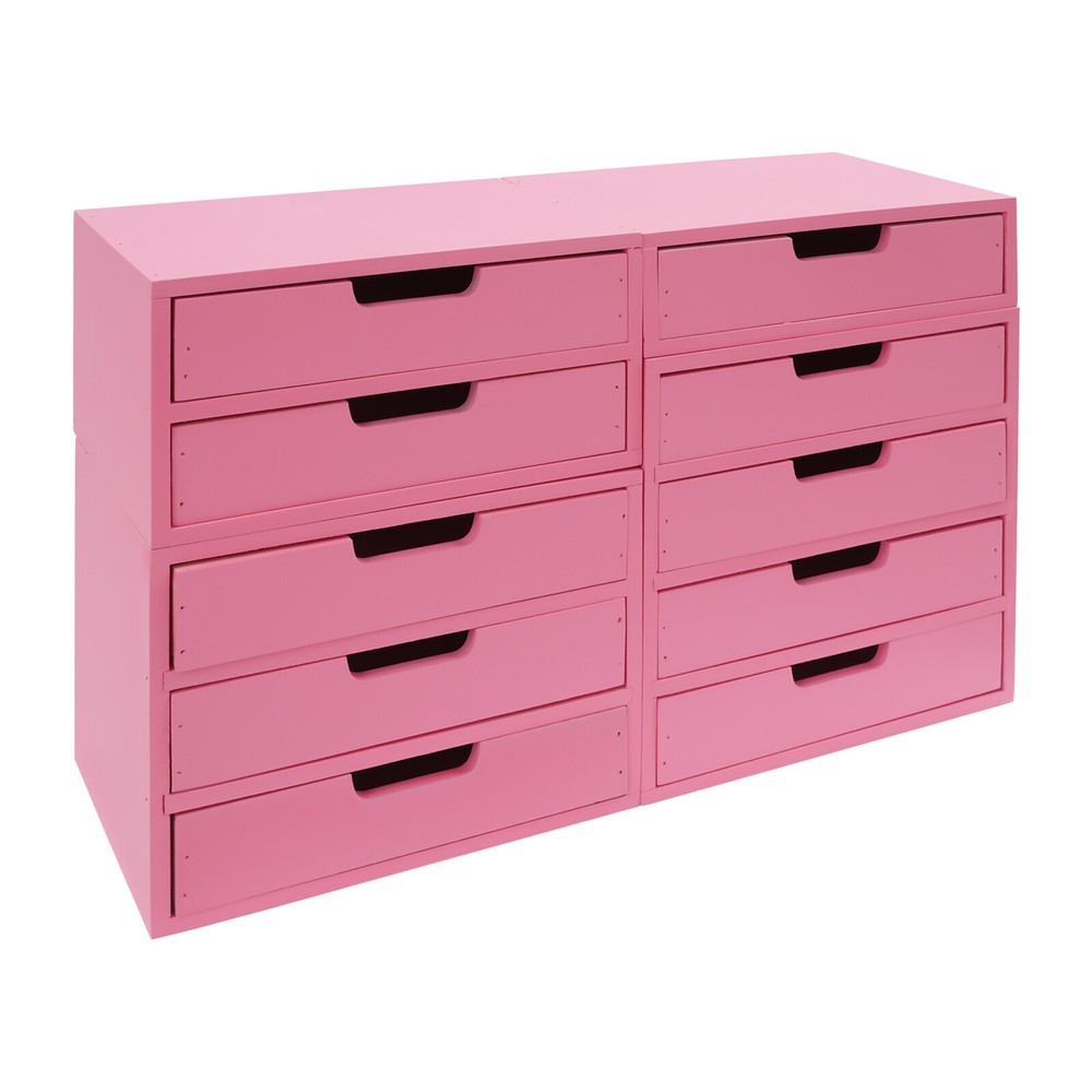 Office Multi-level Drawer Tabletop Storage Organizer 4-piece Drawer Cabinet