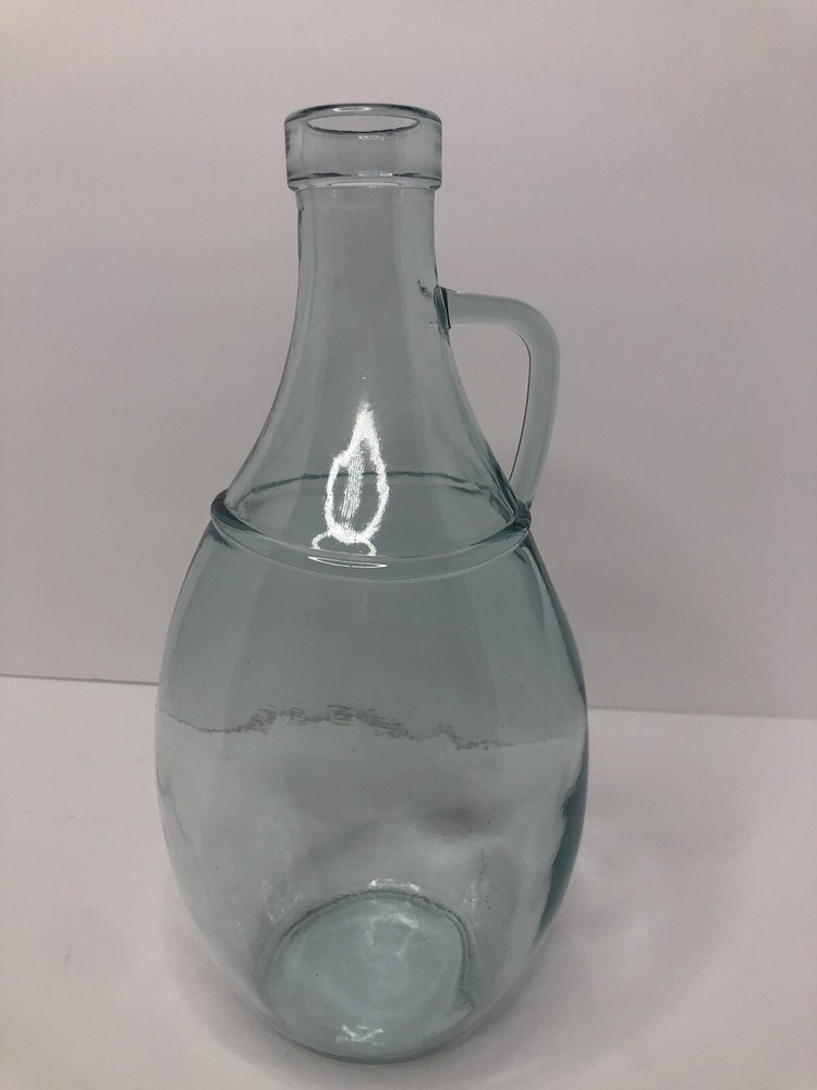 Home Decor Clear Jug with Handle 10”