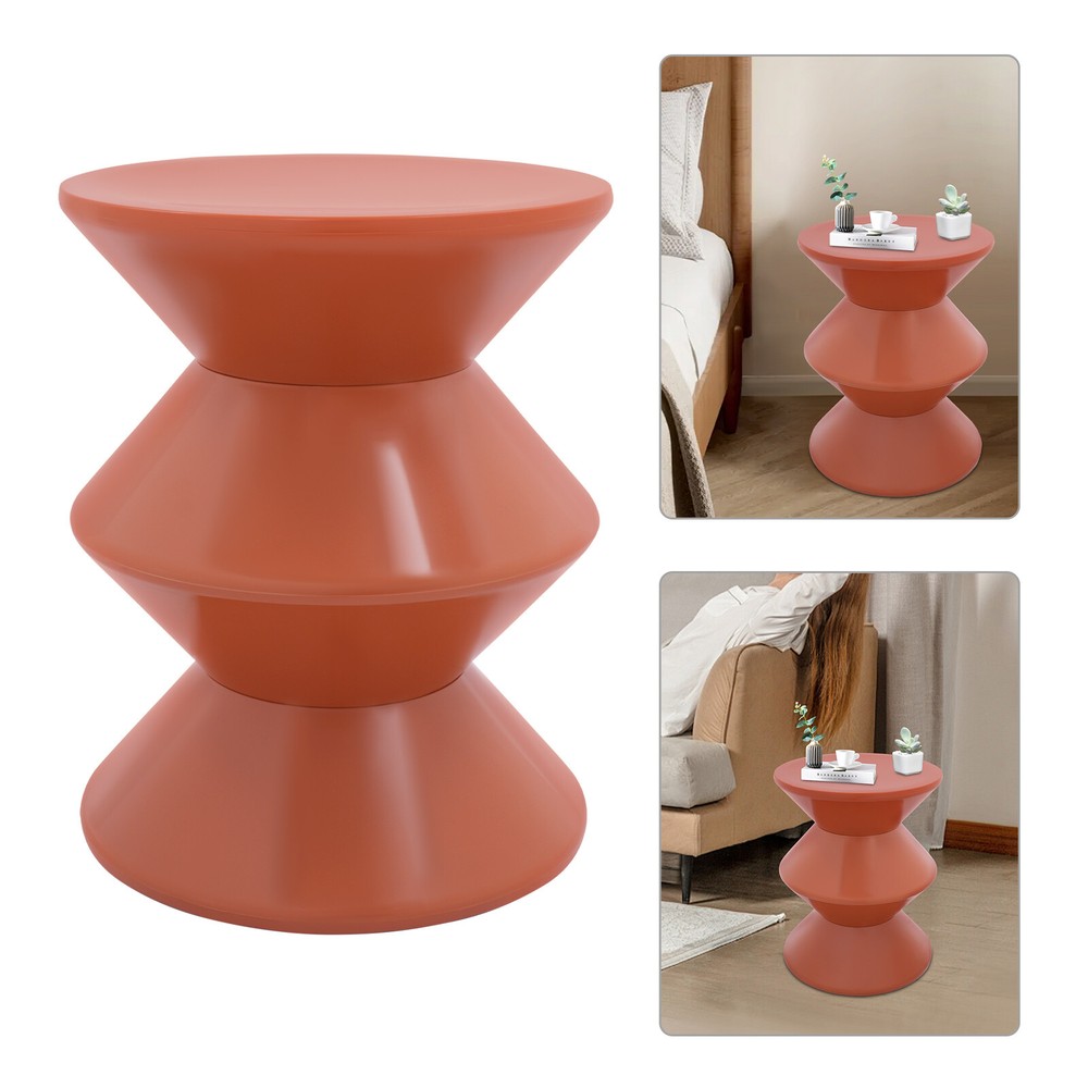 Orange Side Table Sofa Side Table Modern Round End Table 220.46 lbs
