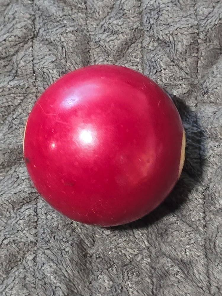 🎱Vintage Replacement Belgian (#7) Pool Ball~Billiards Solid Burgandy Ball 2"