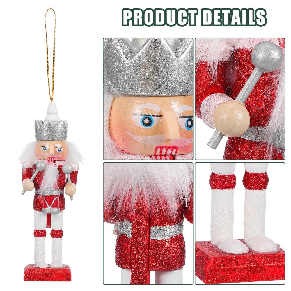 10 Pcs Nutcracker Ornaments Christmas Décor Soldier Nutcrackers Decorations