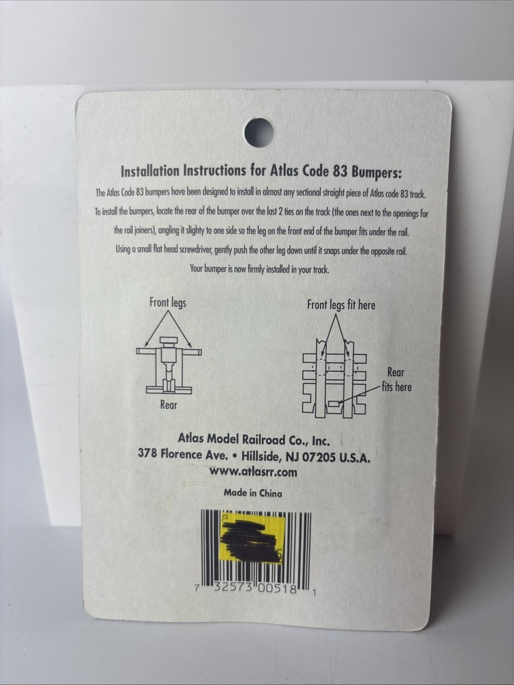 Atlas 518 HO Code 83 Bumpers 4 pieces