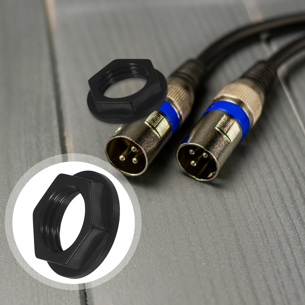Plastic Nuts for Speaker Cables Hex Cliff UK Jacks Black