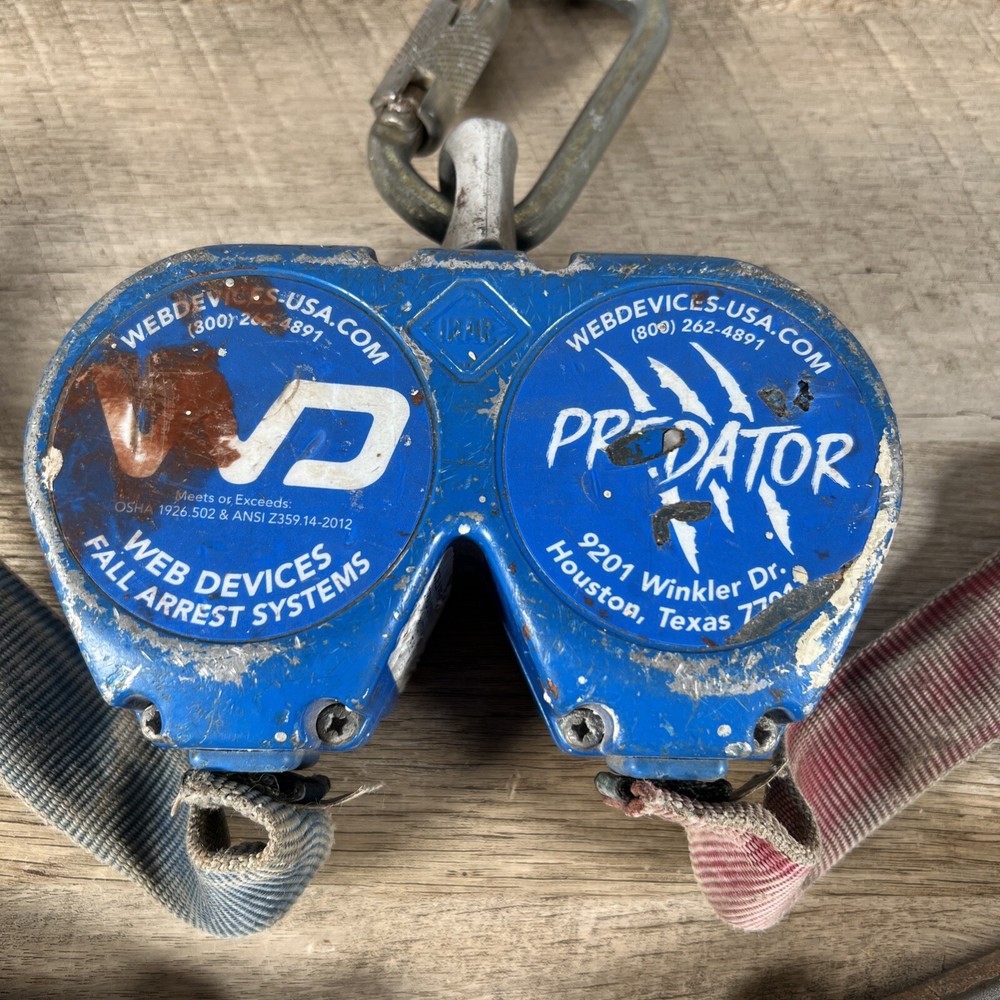 Web Devices Predator 6' Twin Leg Fall Arrest Self Retracting 310 Lbs Capacity