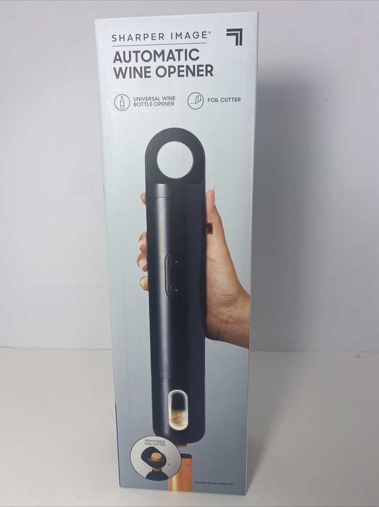 Sharper Image Automatic Universal Wine Bottle Opener With Removable Foil Cutter