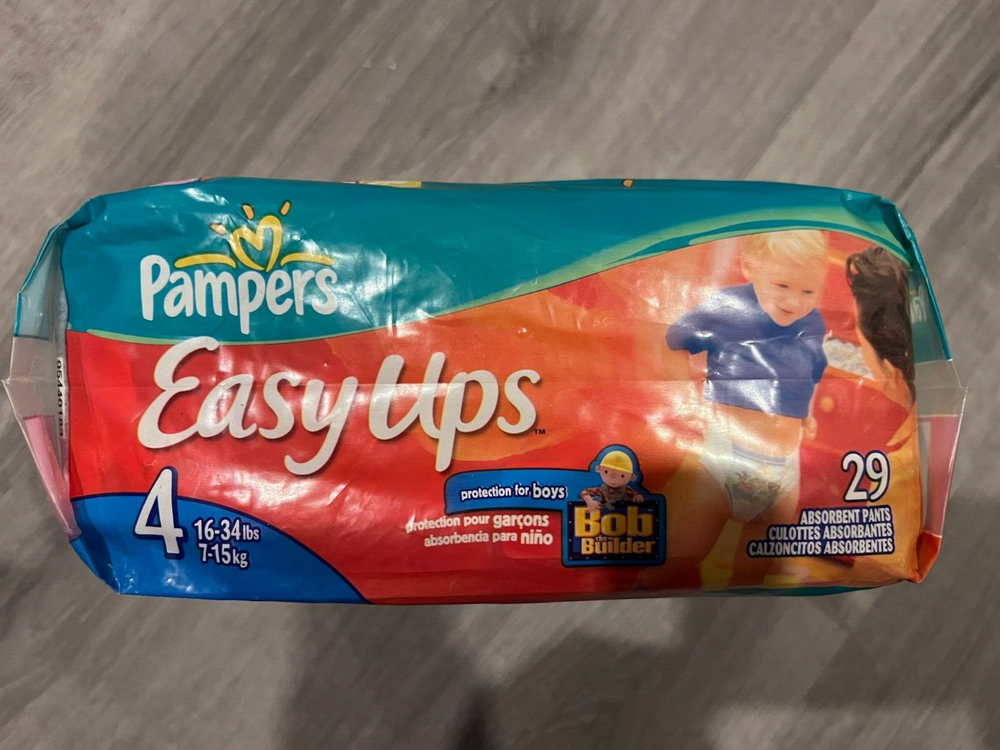 RARE VINTAGE 2004 Pampers Easy Ups Bob the Builder Diapers Pull-ups Sealed Pack