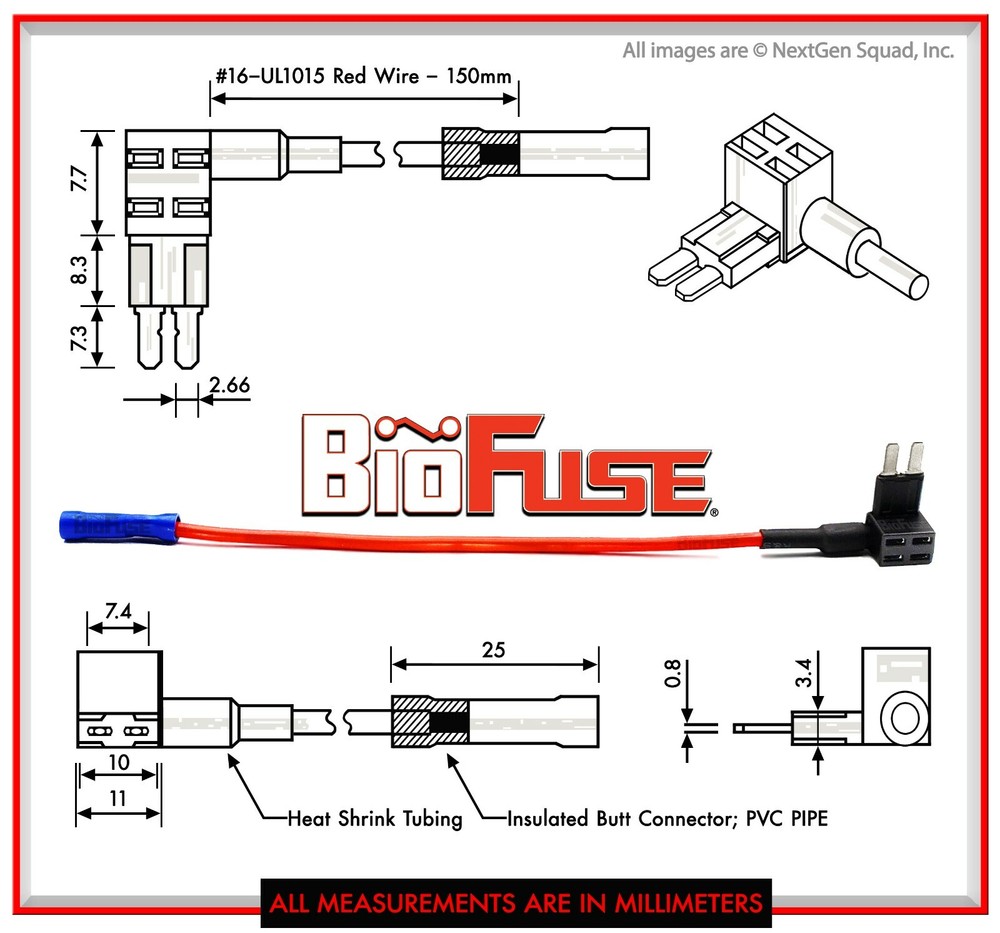 BioFuse® Micro2 Add Circuit Fuse Tap Adapter Set - 2 Holders - 14 Fuses + puller