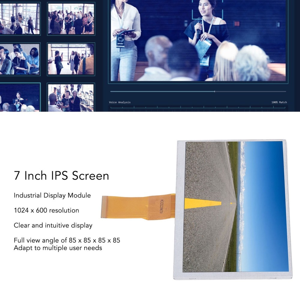 7in IPS LCD Screen Full View Angle 1024x600 Resolution TFT High Definition L NEW