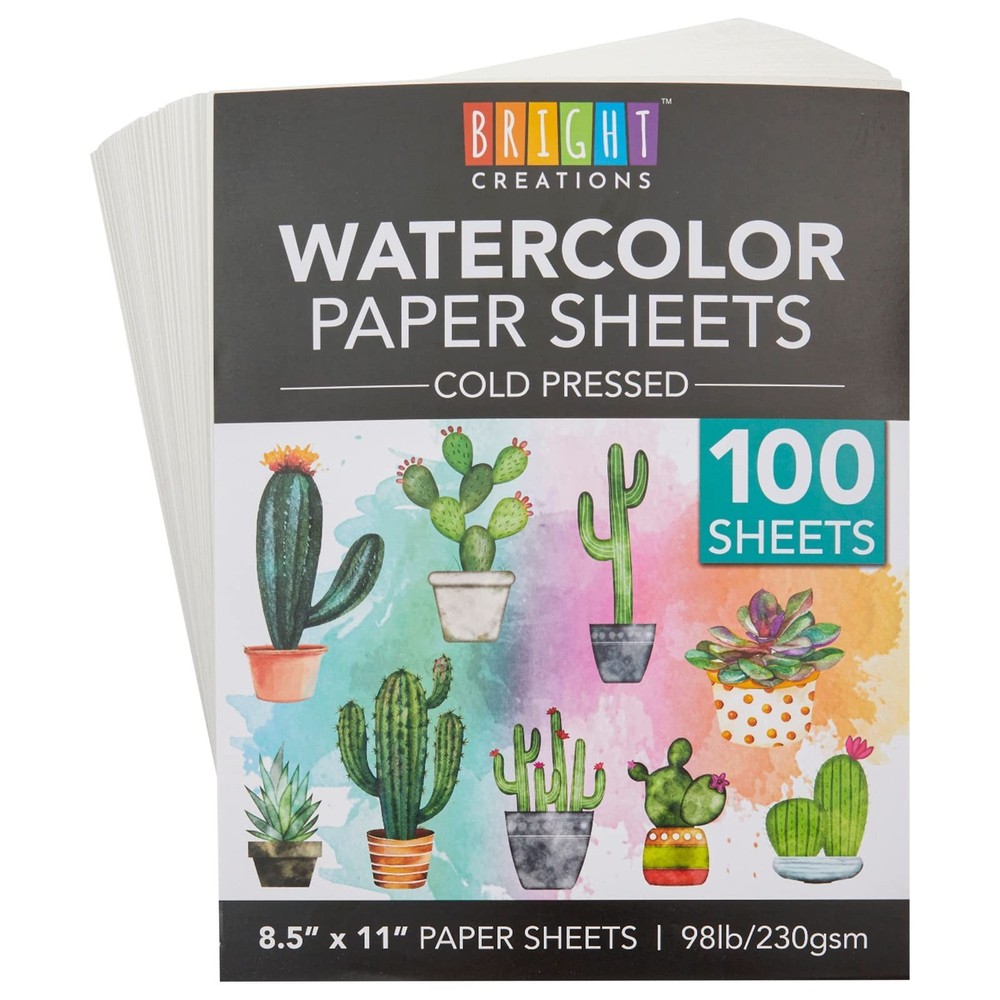 Printable Cold Pressed Bulk Pad - 100 Sheets, 8.5 x 11 in, 230 GSM, White - P...