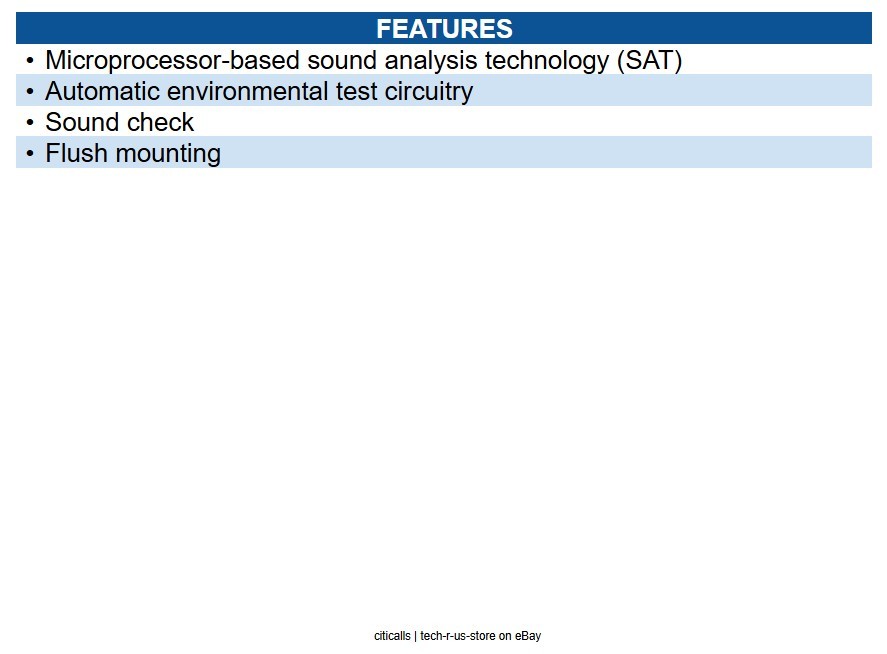 Radionix DS1103I Rectangular Glass Break Detector Flush Mount