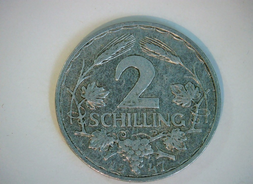 Austria 1947 2 Schilling Coin