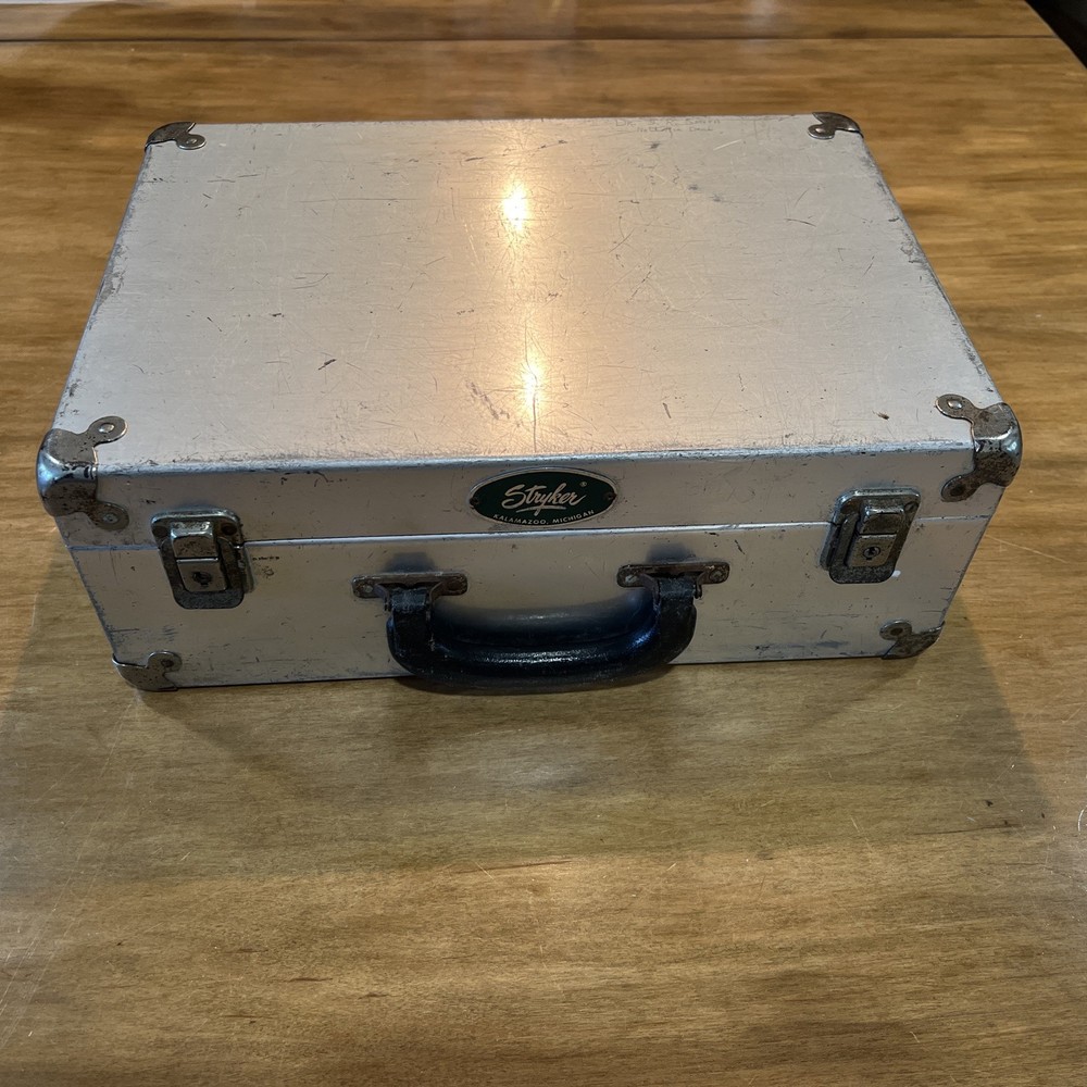 Vintage Stryker Aluminum Drill Instrument Storage Empty Case