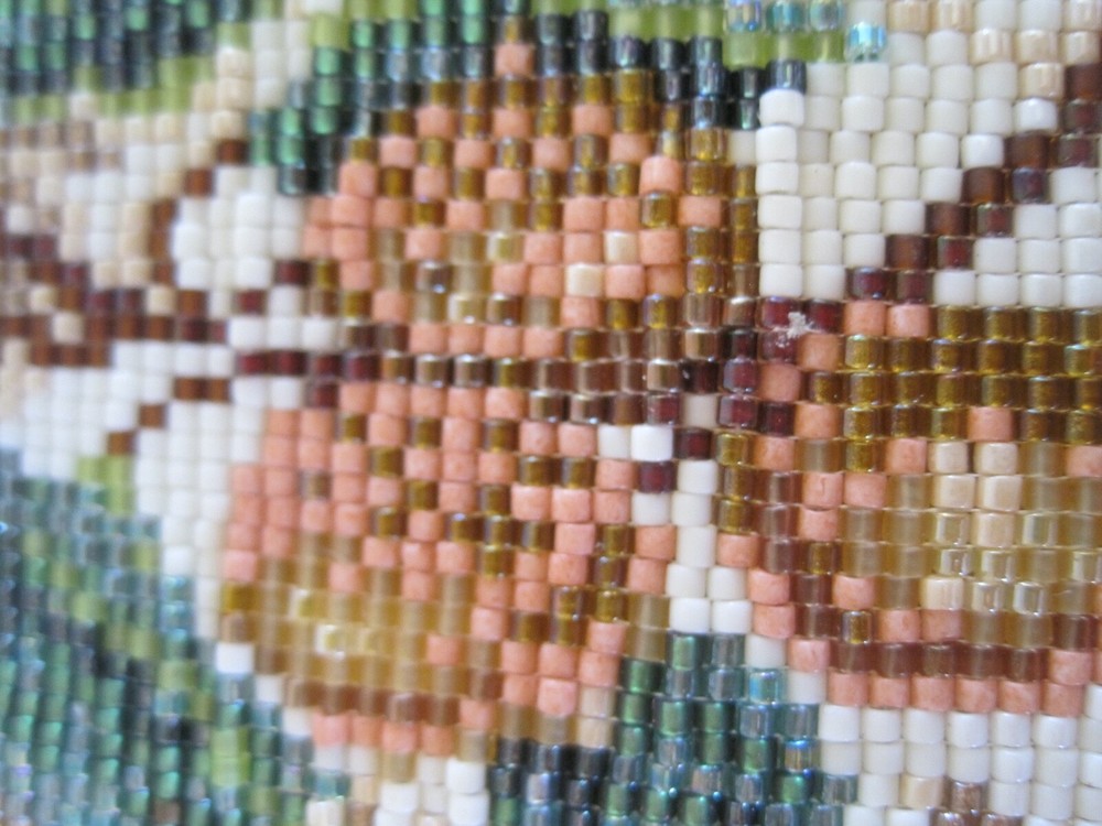 Beaded Cross Stitch Matted In Frame Fruit 20" x 8"