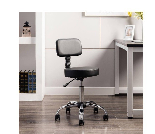 Naomi Home Mara Black Adjustable Drafting Stool