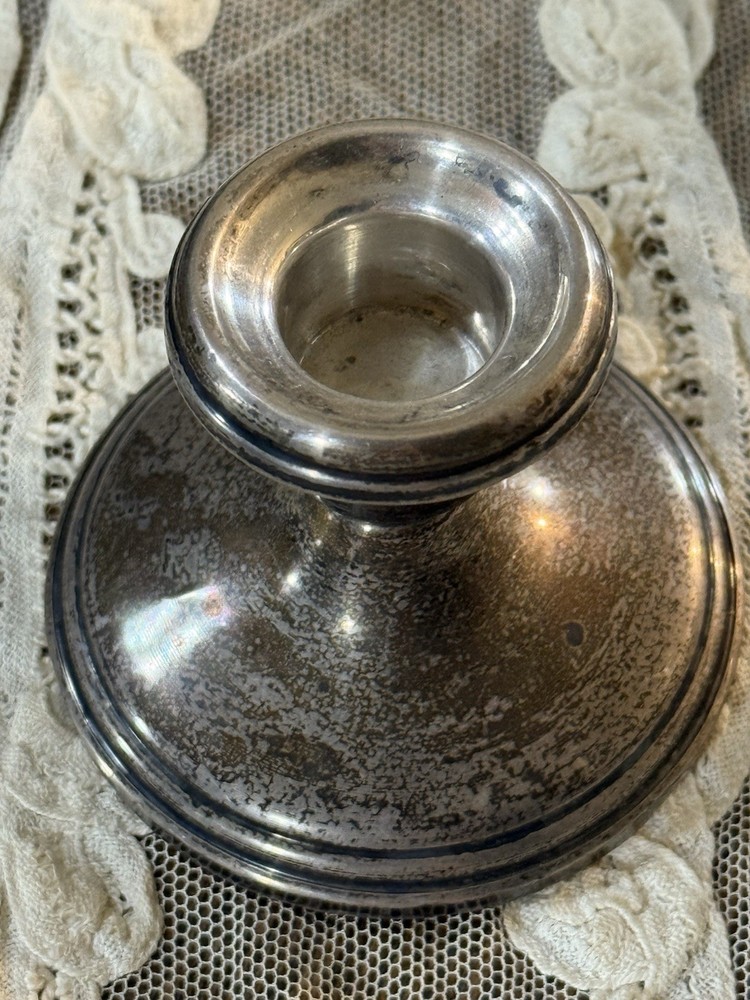 Vintage Gorham Small Sterling Candlesticks Weighted 286g