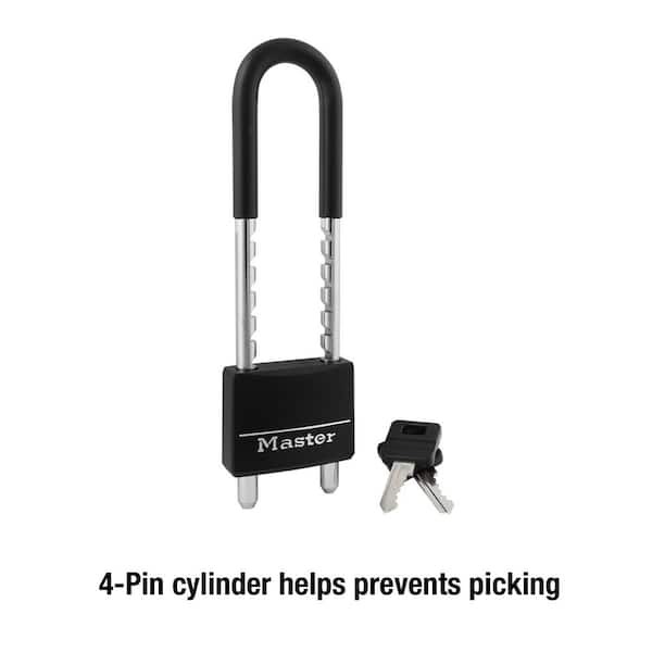 Master Lock Lock with Key, 2 in. Wide, Adjustable Shackle