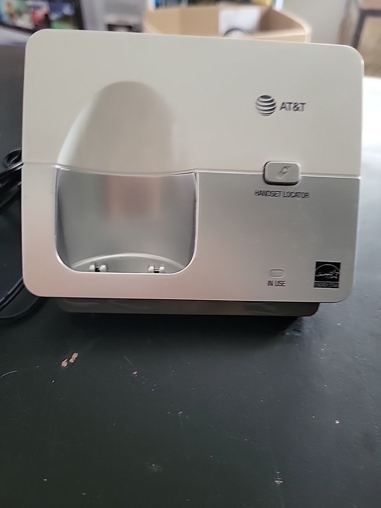 AT&T EL51203 White Silver Cordless Phone Charging Base with Power Adapter