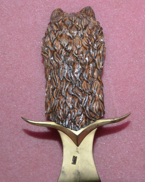 Vintage Wolf Head Handle Knife Made In Taiwan.