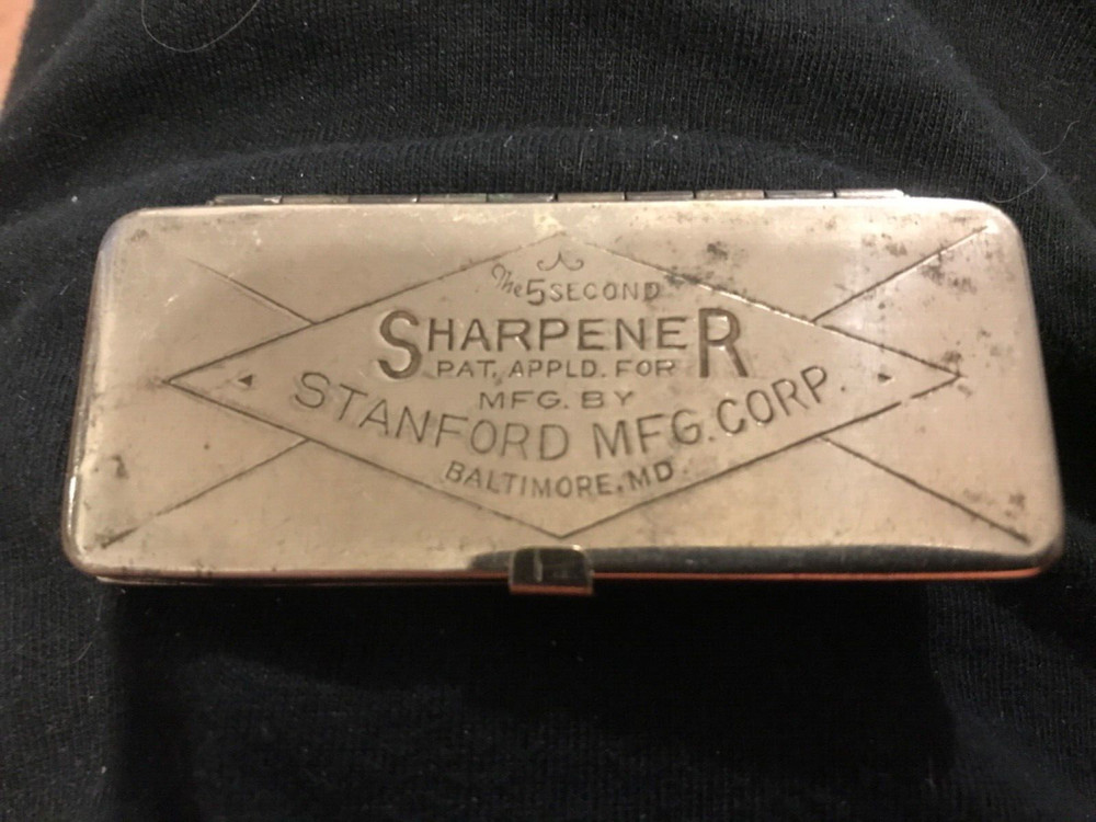 Vintage  STANFORD MFG. CORP - 5 SECOND SHARPENER - Double Edge Blade Sharpener
