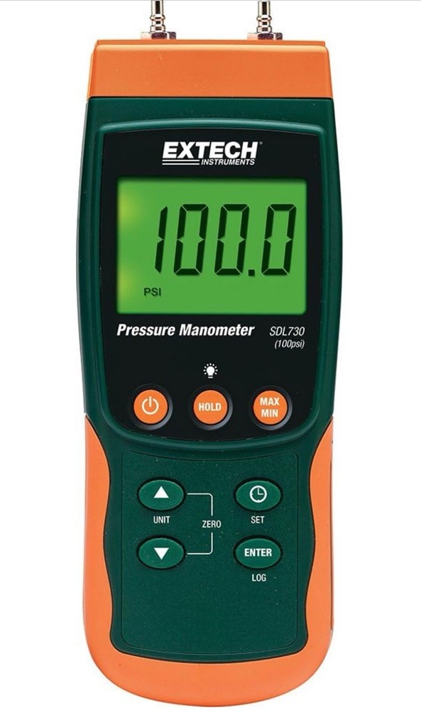 Extech SDL730 : Differential Pressure Manometer Datalogger 101.5Psi range