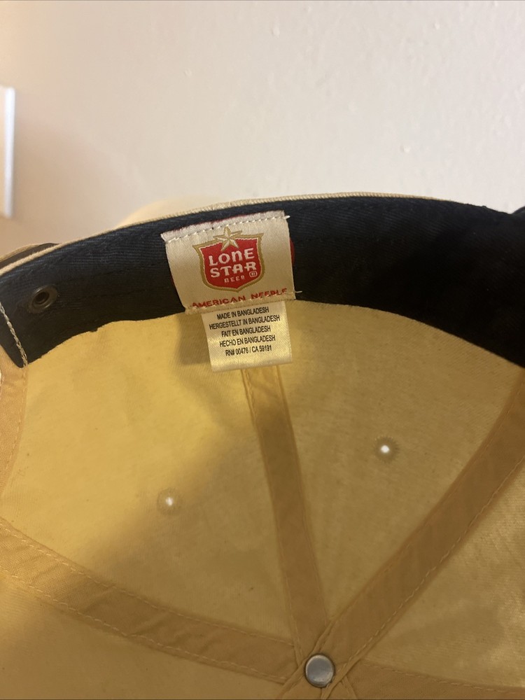 Lone Star Black And White Adjustable Strapback Hat White