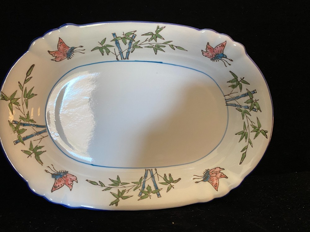 Vintage Blue Moon 9" Oval Vegetable Bowl- Nice!