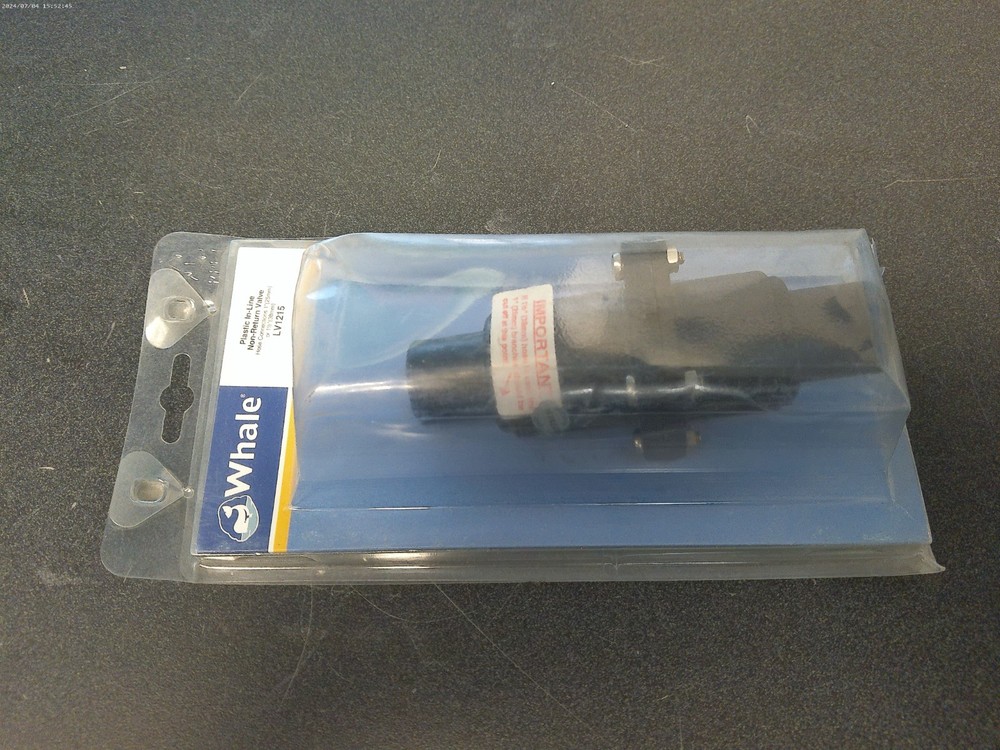 Whale LV1215 Plastic In line Non-Return Valve BIN0365