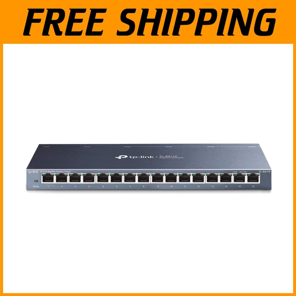 Gigabit Ethernet Network Switch with 16 Ports