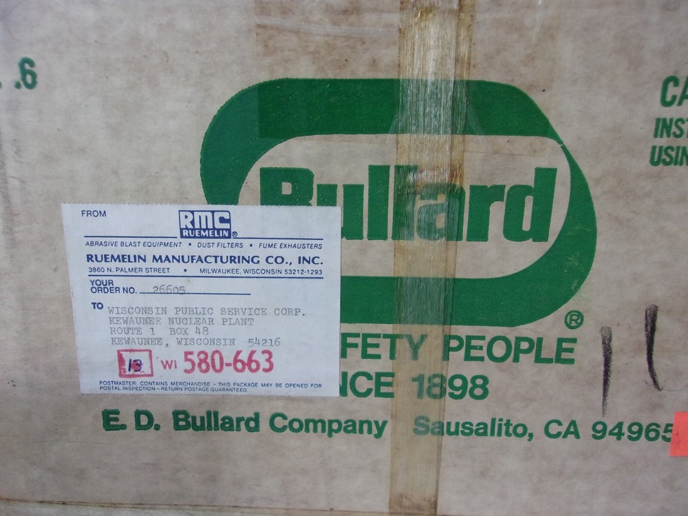BULLARD 41AF, Replacement Airline Filter Cartridge, 2012A