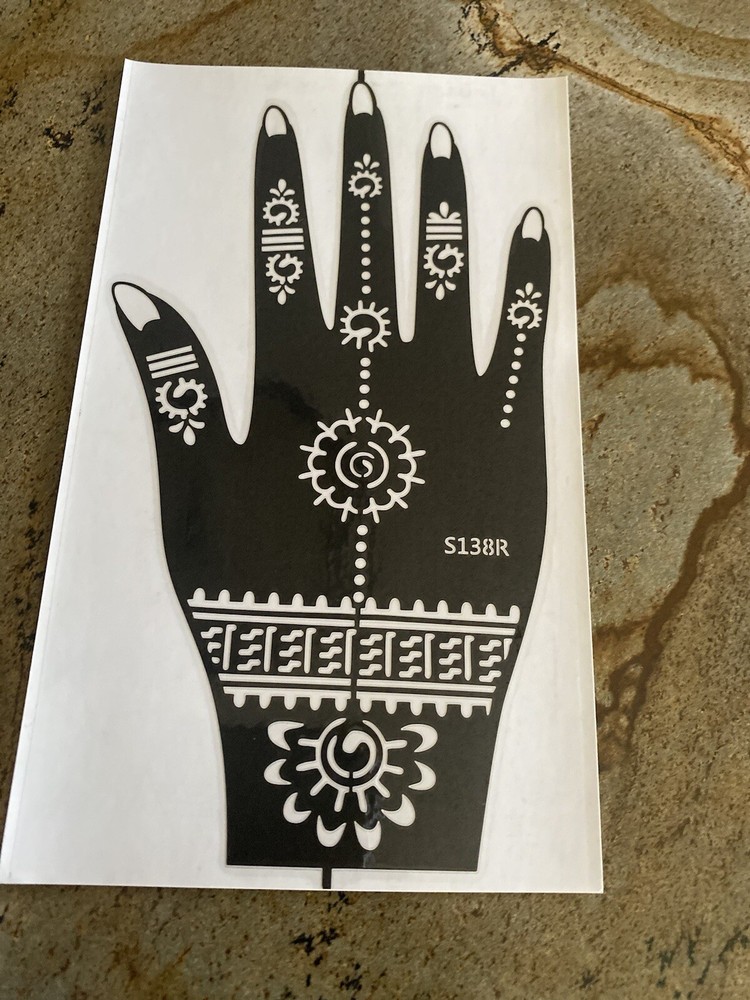 Full Hand Henna Stencil #S138R