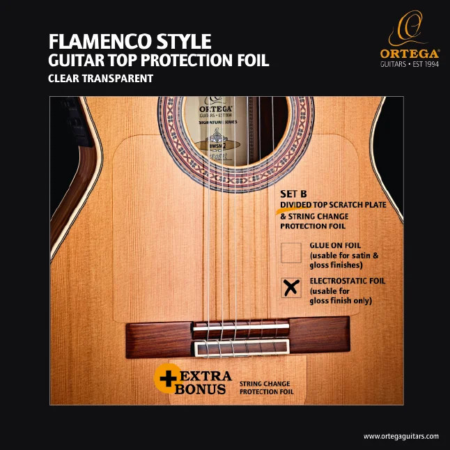 Flamenco Divided Top Scratch Plate Pickguard w/ String Change Foil - Electros...