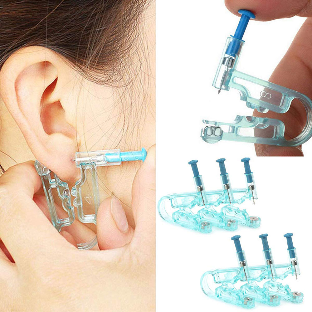 10-50Pcs Disposable Ear Studs Piercing Gun Ear Stud Unit Piercer Tool Kit