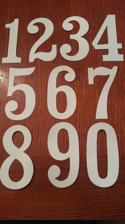 ATV RACING 7x10 WHITE PLASTIC NUMBER PLATES, 3 PACK,