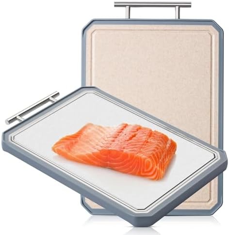 Titanium Cutting Board Double Sided Wheat Straw Large 16x11