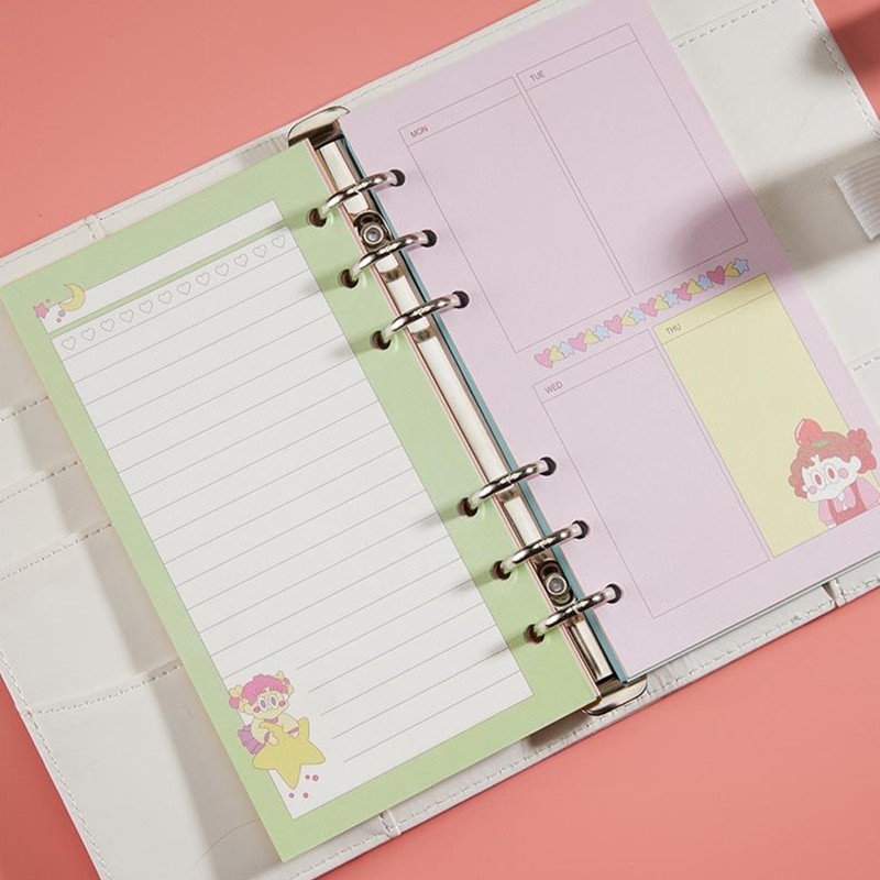 A6 Refill Papers for A6 Loose-leaf Notebook A6 Binder Planner Journal 80 Sheets