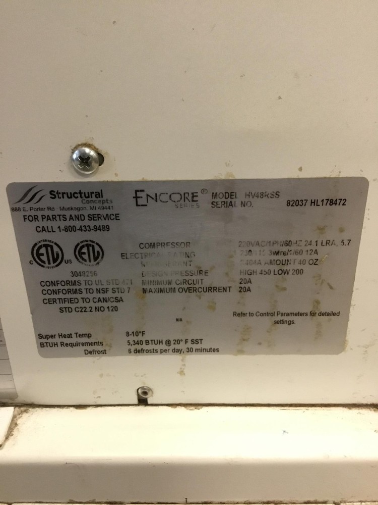 Structural Concepts HC48RSS Encore Series Refrigerated Self-Service Case, WORKS