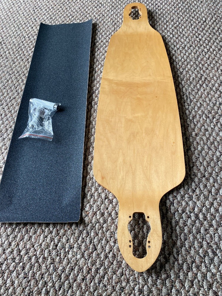 Longboard Drop Down Drop Through 39.8” X 9.75” WB 30.75” Camber Canadian Maple