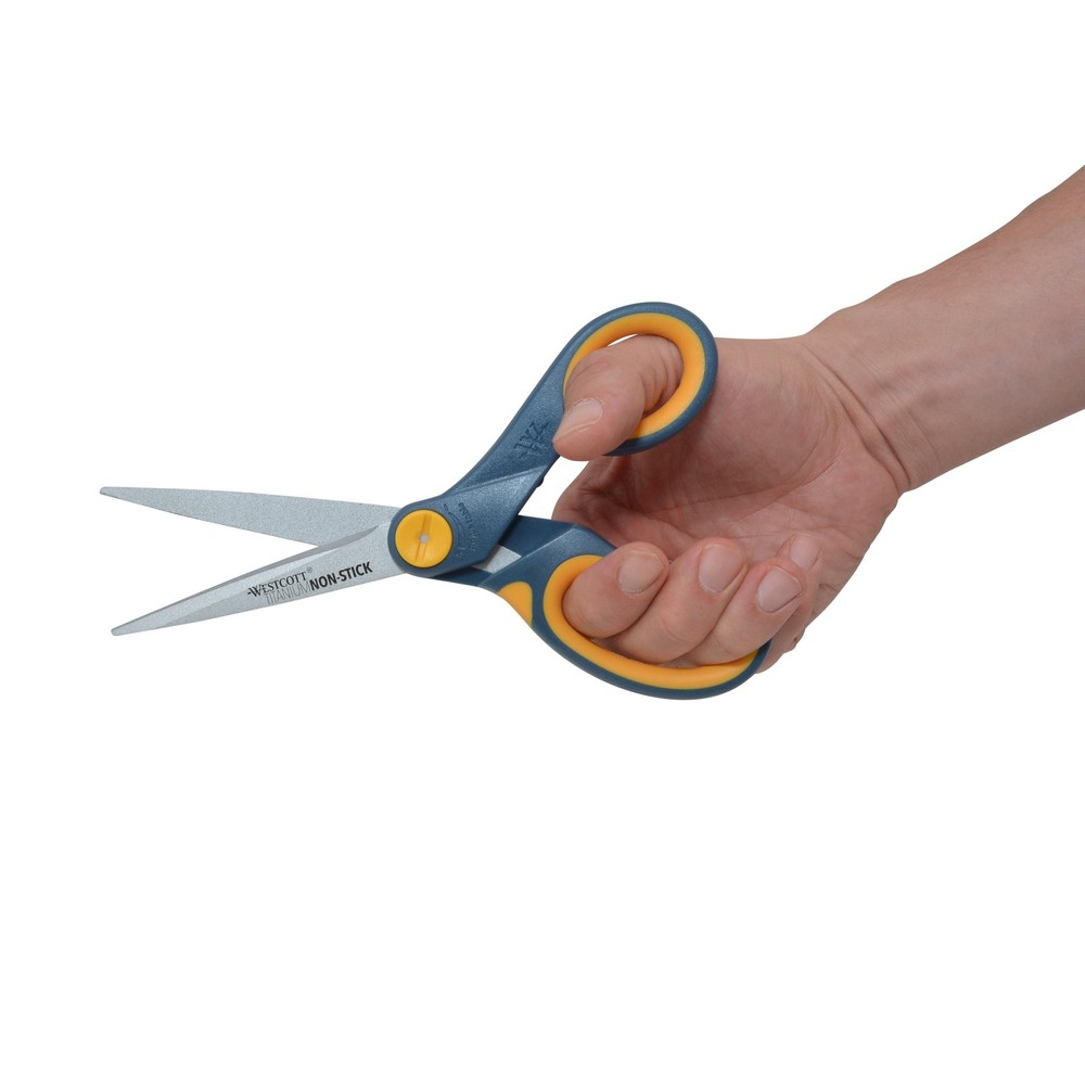 8" Adjustable Glide Titanium Bonded Non Stick Scissors High School 2-Pack