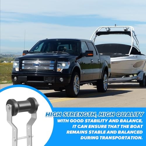 Adjustable Rubber Keel Roller, Tongue Mount with Panel Bracket Assembly, 5"