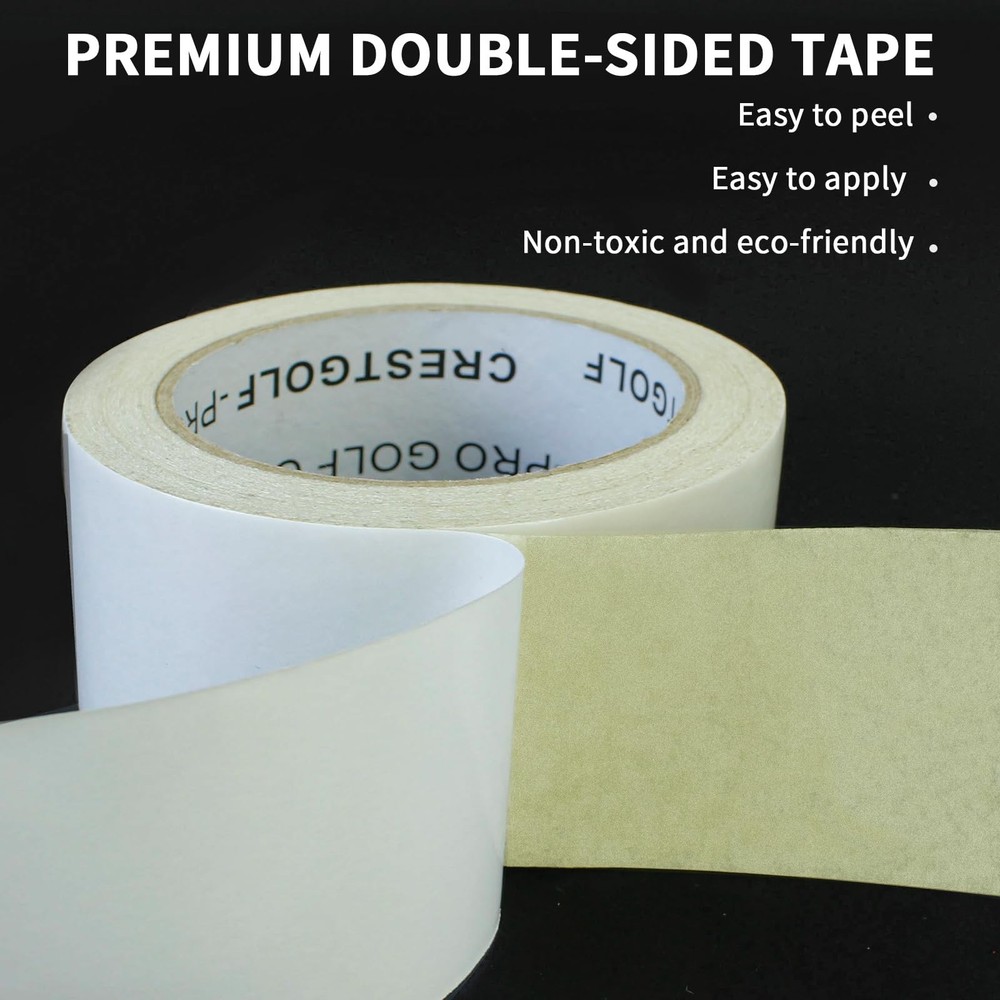 Golf Grip Tape Roll 2" x 18 Yards, Premium Solvent Activated Double Sided Adh...