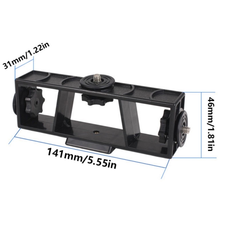 Three Position Phone Stand Holder Bracket 3-Position Mobile PhonesTripod Adapter