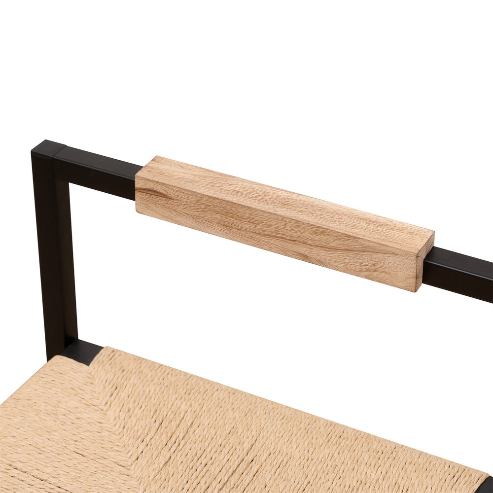 Set of 2 Bar Stools Modern Counter Height Bar Stools Kitchen Dining Chairs