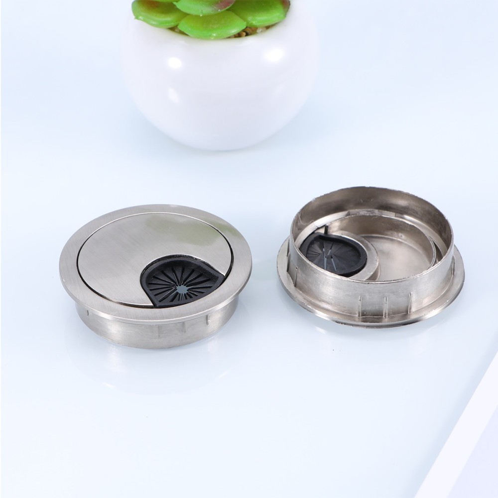 2 Pcs Computer Desk Threading Hole Cover Grommet Cord Grommets Cable