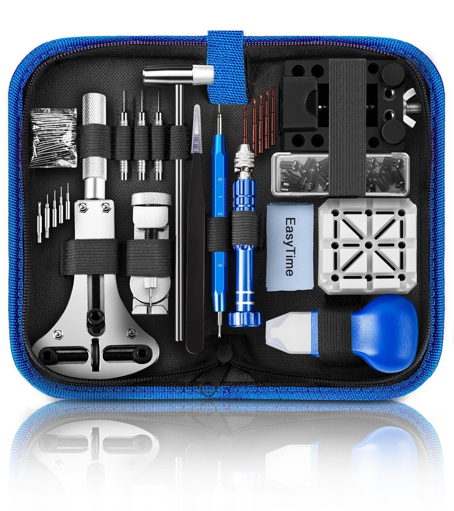 EasyTime Beginners Watch Repair Kit: 149PCS Tools with 149PCS, Blue
