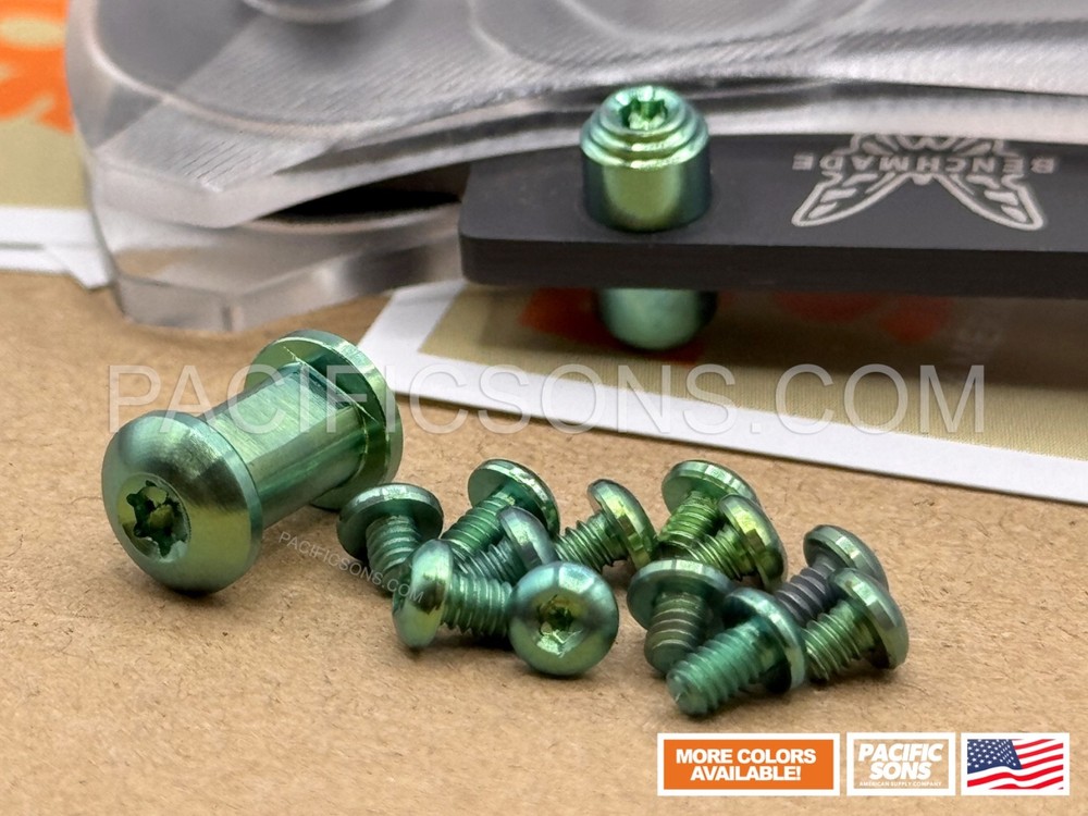 Benchmade Bugout 535 Titanium Screws/Hardware Kit - Green