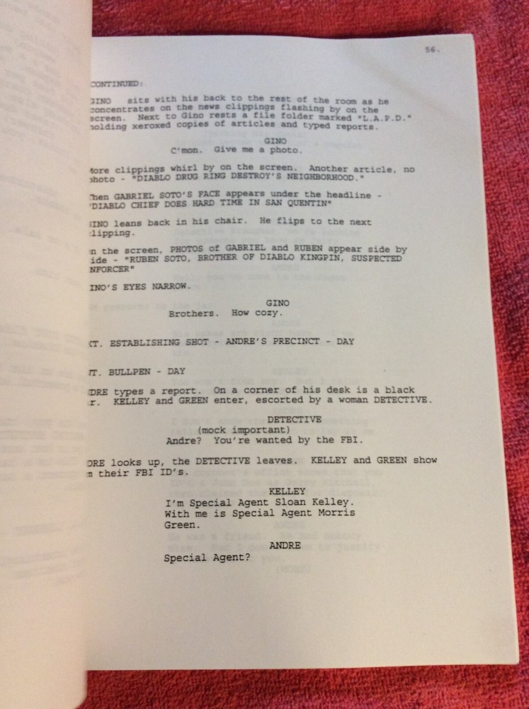 ORIGINAL SCRIPT VENDETTA 1996 DRAFT ROGER LOWENSTEIN SUZANNE MUSTACICH